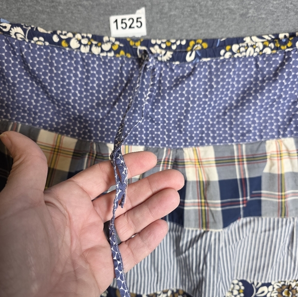 J. Crew Blue and White Patchwork Skirt XS But Measures Like A Large. Cottagecore - Picture 2 of 5